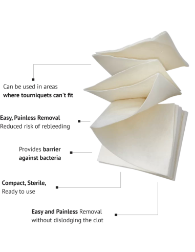 Hemostatic Z-Fold Gauze Chitosan (150 cm)| Axiostat Axiostat - 3