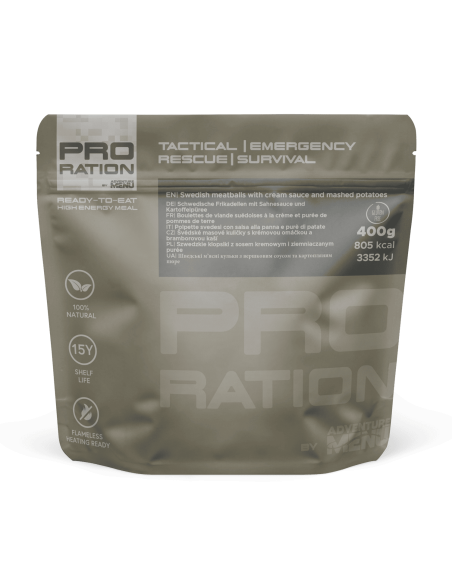 Swedish Meatballs with cream sauce and Mashed Potatoes, Pro Ration | Adventure Menu Adventure Menu - 1