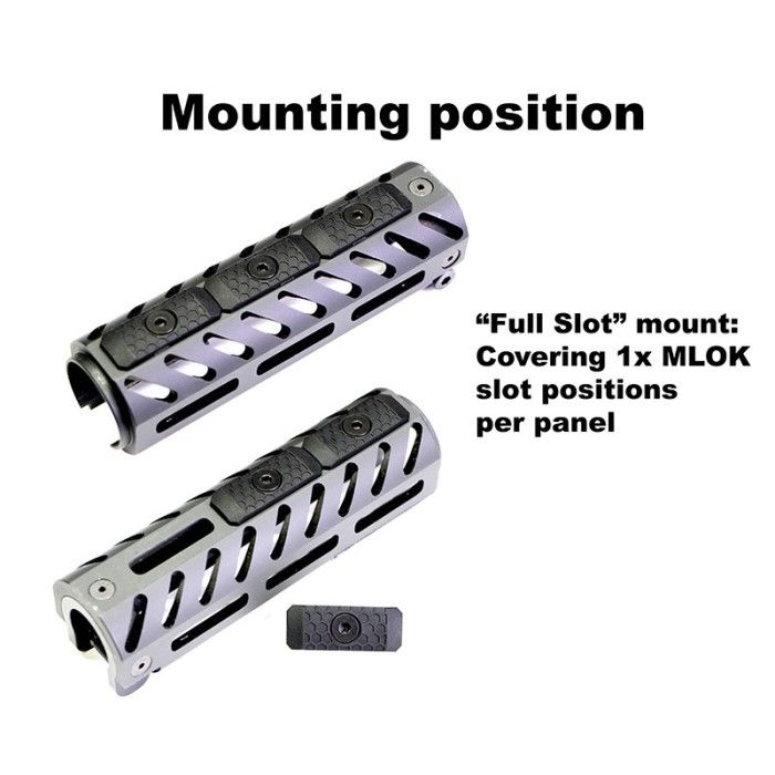 1-slot M-LOK Panels (pack of 3)Slate Panels | Slate Black Ind. Slate Black Industries - 6