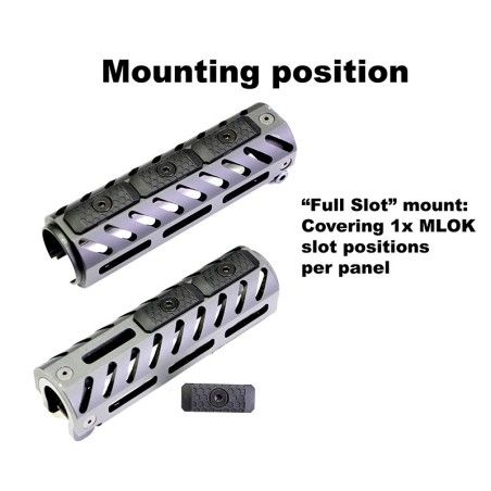 1-slot M-LOK Panels (pack of 3)Slate Panels | Slate Black Ind. Slate Black Industries - 6