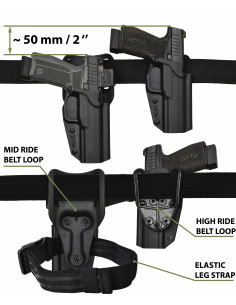 Glock + Olight PL Turbo / PL-PRO / PL-3 / BALDR PRO R | Malin OWB Holster | BGs Battle Gnome Solutions - 1 2
