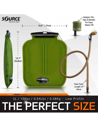 ILPS 3L Low Profile Bladder + UTA 3L | ILPS Source Source Tactical Gear - 4