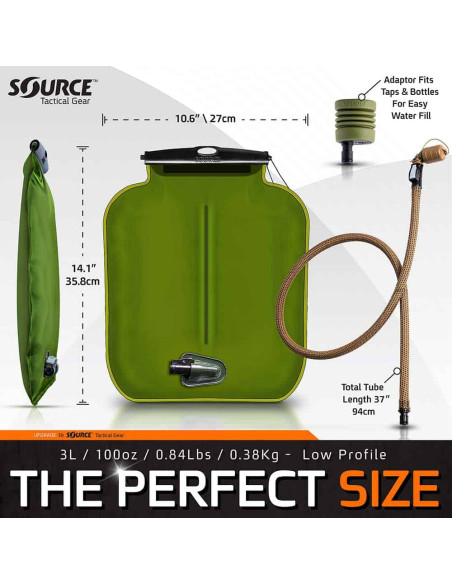 ILPS 3L Low Profile Bladder + UTA 3L | ILPS Source Source Tactical Gear - 4