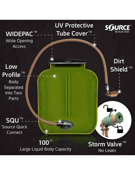 ILPS 3L Low Profile Bladder + UTA 3L | ILPS Source Source Tactical Gear - 9
