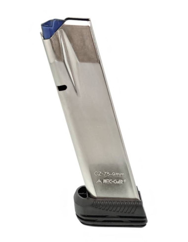Nickel plated CZ75 / SP-01 / Shadow 1 / 2 - 17+2 Round Magazine | Mec-Gar  - 4