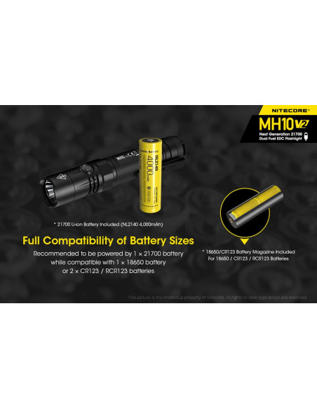EDC Flashlight MH10 v2 (1200 Lumen) | NITECORE NITECORE - 6