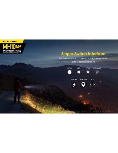EDC Flashlight MH10 v2 (1200 Lumen) | NITECORE NITECORE - 5