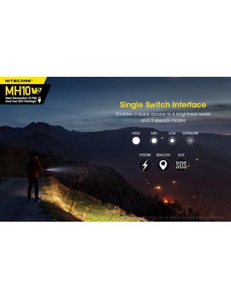 EDC Flashlight MH10 v2 (1200 Lumen) | NITECORE NITECORE - 5
