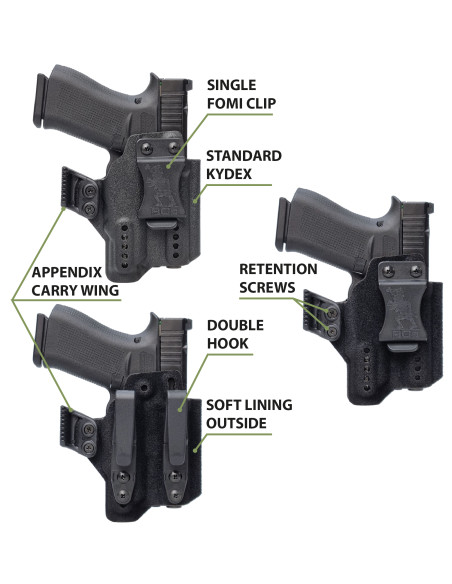 Glock 17 holster | IWB | Inforce WILD2 | BGS Battle Gnome Solutions - 3