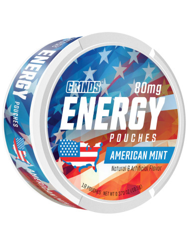 Energy Pouches AMERICAN MINT (80 mg) | GR1NDS GR1NDS - 1