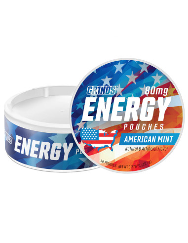 Energy Pouches AMERICAN MINT (80 mg) | GR1NDS GR1NDS - 5
