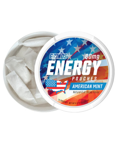 Energy Pouches AMERICAN MINT (80 mg) | GR1NDS GR1NDS - 4