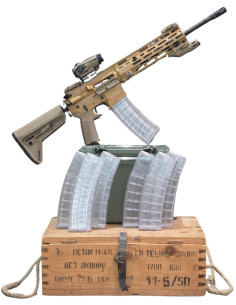 AR15 Combat Bundle | 5.56×45 / .223 | Ammo Box + 7x AR Magazine + AR Operator T-Shirt  - 1