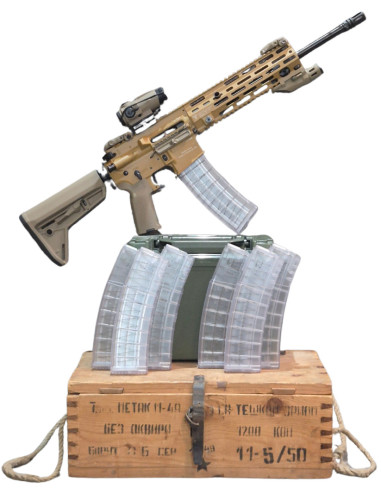 AR15 Combat Bundle | 5.56×45 / .223 | Ammo Box + 7x AR Magazine + AR Operator T-Shirt  - 1
