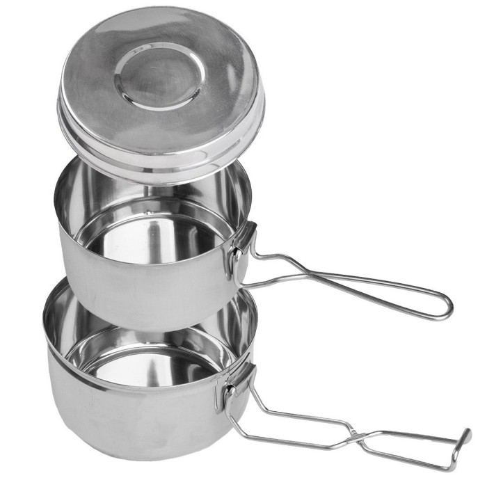 Stainless Steel Mess Cooking Kit - 5 Pieces - Camping Survival